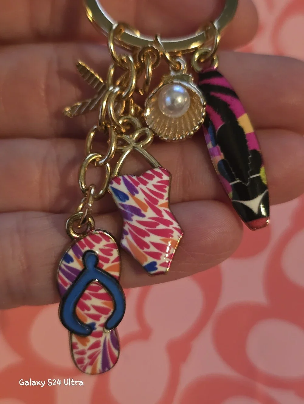 Beach Theme Bag Charm/ Keychain NEW